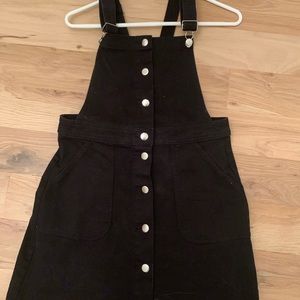 H&M black overall dress size 8